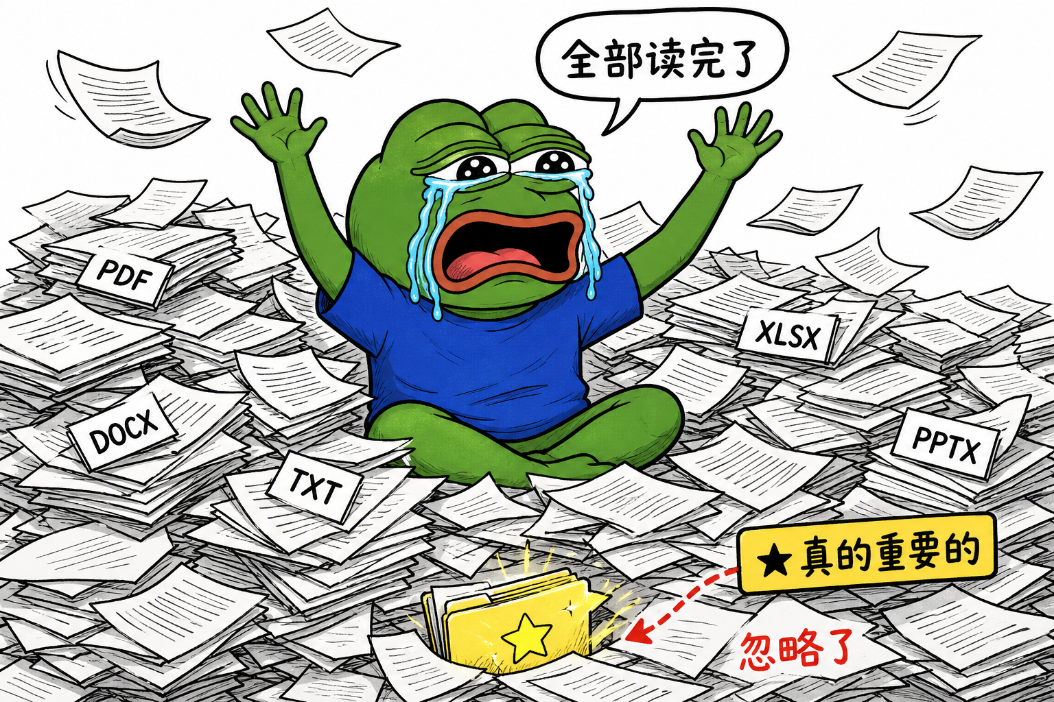 全部读完了,但真正重要的那份被埋在了三十份噪声底下
